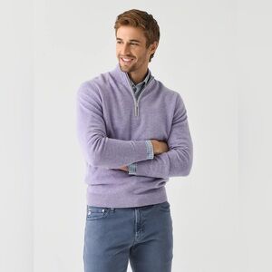 JOHNNIE-O Men's Mayfair Cashmere Quarter-Zip Sweater - Galaxy